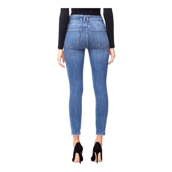 Good American Good Legs High Waist Crop Skinny Jeans in Blue261 Size 6 - Picture 2 of 12